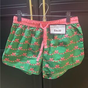 Festive Green and Pink Bow Shorts